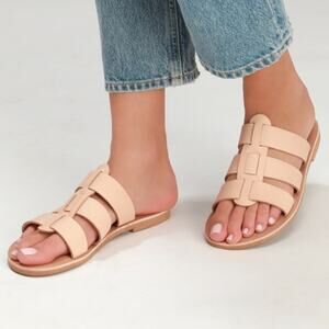 Lulus Sandals Thassos Natural Leather Slide
